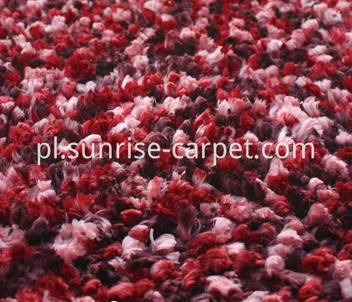 100% Polyester Shaggy rug burgundy color